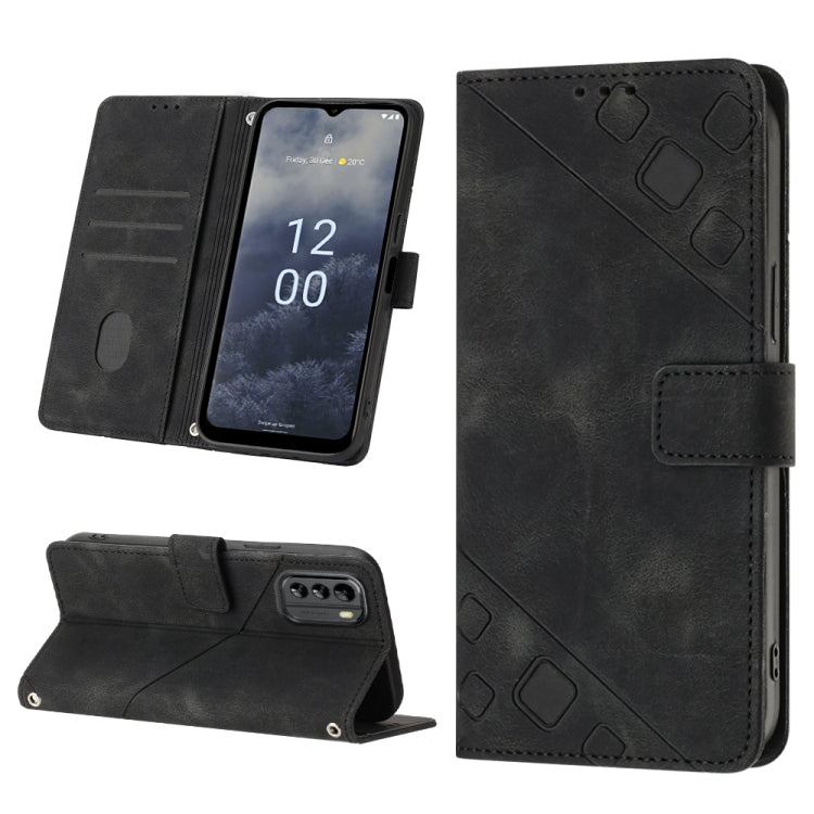 Skin-feel Embossed Leather Phone Case, For Nokia C31, For Nokia C100, For Nokia C200, For Nokia G21 / G11, For Nokia G60, For Nokia G100, For Nokia G400, For Nokia X30