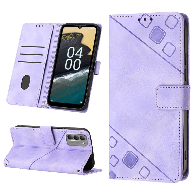 Skin-feel Embossed Leather Phone Case, For Nokia C31, For Nokia C100, For Nokia C200, For Nokia G21 / G11, For Nokia G60, For Nokia G100, For Nokia G400, For Nokia X30