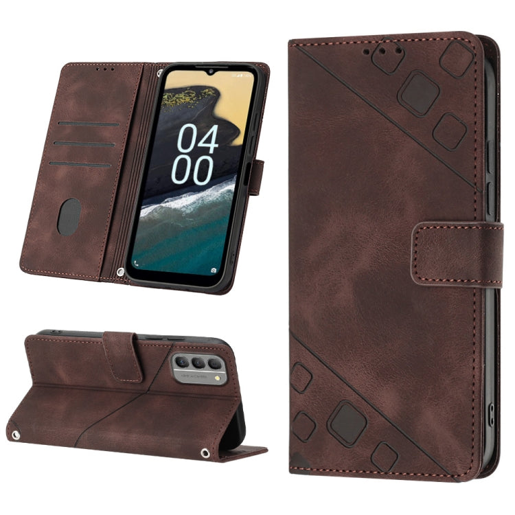 Skin-feel Embossed Leather Phone Case, For Nokia C31, For Nokia C100, For Nokia C200, For Nokia G21 / G11, For Nokia G60, For Nokia G100, For Nokia G400, For Nokia X30