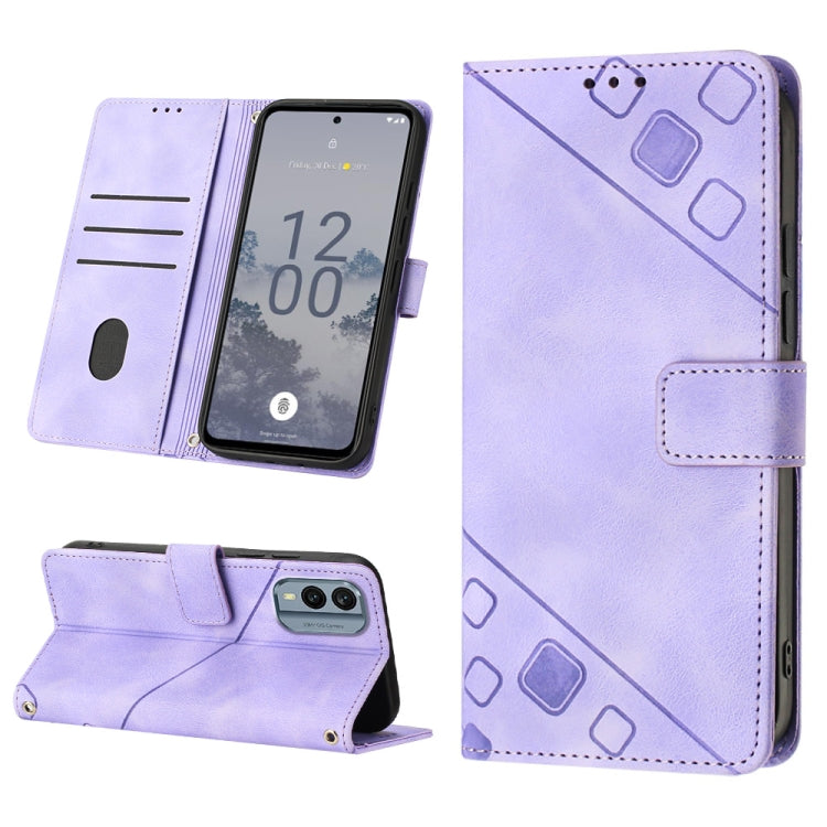 Skin-feel Embossed Leather Phone Case, For Nokia C31, For Nokia C100, For Nokia C200, For Nokia G21 / G11, For Nokia G60, For Nokia G100, For Nokia G400, For Nokia X30