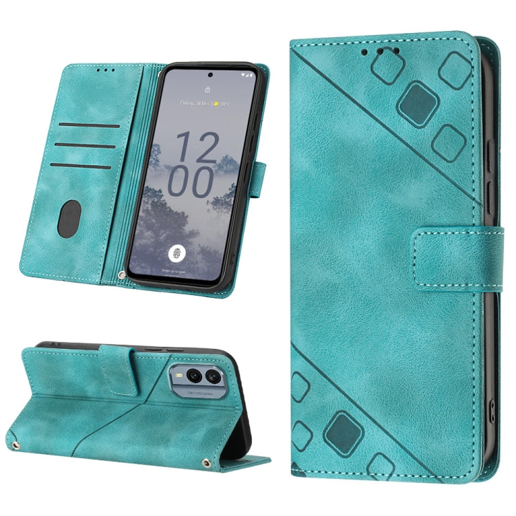 Skin-feel Embossed Leather Phone Case, For Nokia C31, For Nokia C100, For Nokia C200, For Nokia G21 / G11, For Nokia G60, For Nokia G100, For Nokia G400, For Nokia X30