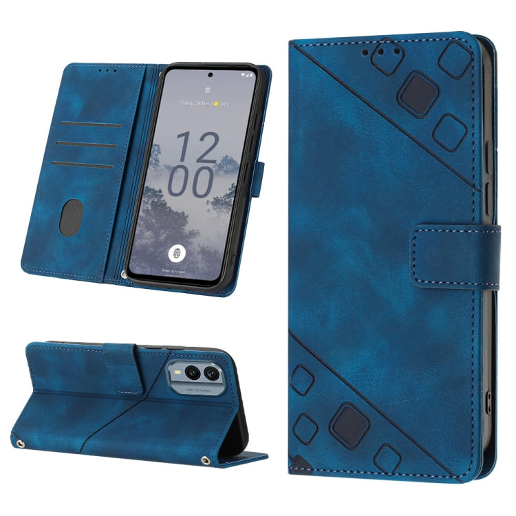 Skin-feel Embossed Leather Phone Case, For Nokia C31, For Nokia C100, For Nokia C200, For Nokia G21 / G11, For Nokia G60, For Nokia G100, For Nokia G400, For Nokia X30
