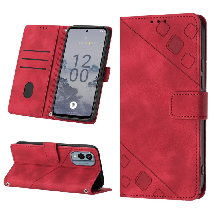 Skin-feel Embossed Leather Phone Case, For Nokia C31, For Nokia C100, For Nokia C200, For Nokia G21 / G11, For Nokia G60, For Nokia G100, For Nokia G400, For Nokia X30