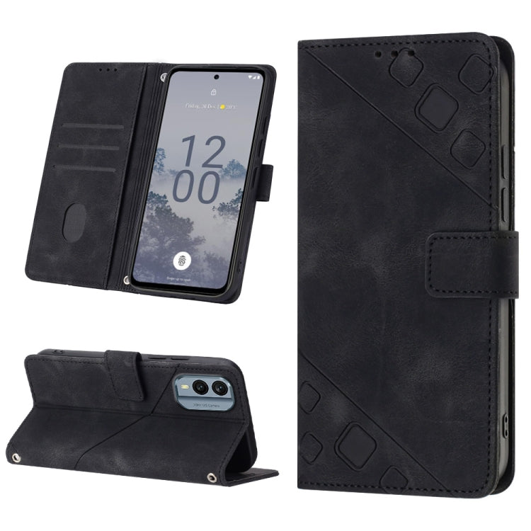 Skin-feel Embossed Leather Phone Case, For Nokia C31, For Nokia C100, For Nokia C200, For Nokia G21 / G11, For Nokia G60, For Nokia G100, For Nokia G400, For Nokia X30