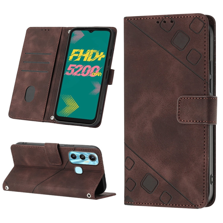 Skin-feel Embossed Leather Phone Case, For Infinix Hot 11, For Infinix Hot 11 Play / Hot 10 Play, For Infinix Hot 11s, For Infinix Hot 11s NFC X6812B, For Infinix Hot 12 Play / Hot 12 Play NFC, For Infinix Hot 12i X665, For Infinix Hot 12 X6817        ...