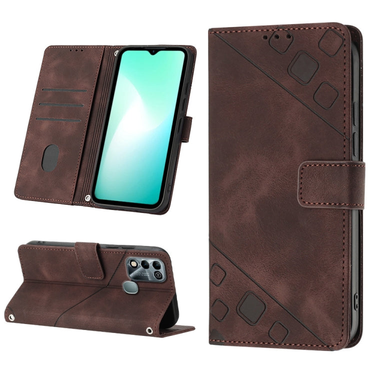 Skin-feel Embossed Leather Phone Case, For Infinix Hot 11, For Infinix Hot 11 Play / Hot 10 Play, For Infinix Hot 11s, For Infinix Hot 11s NFC X6812B, For Infinix Hot 12 Play / Hot 12 Play NFC, For Infinix Hot 12i X665, For Infinix Hot 12 X6817        ...