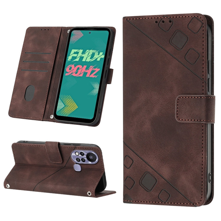 Skin-feel Embossed Leather Phone Case, For Infinix Hot 11, For Infinix Hot 11 Play / Hot 10 Play, For Infinix Hot 11s, For Infinix Hot 11s NFC X6812B, For Infinix Hot 12 Play / Hot 12 Play NFC, For Infinix Hot 12i X665, For Infinix Hot 12 X6817        ...