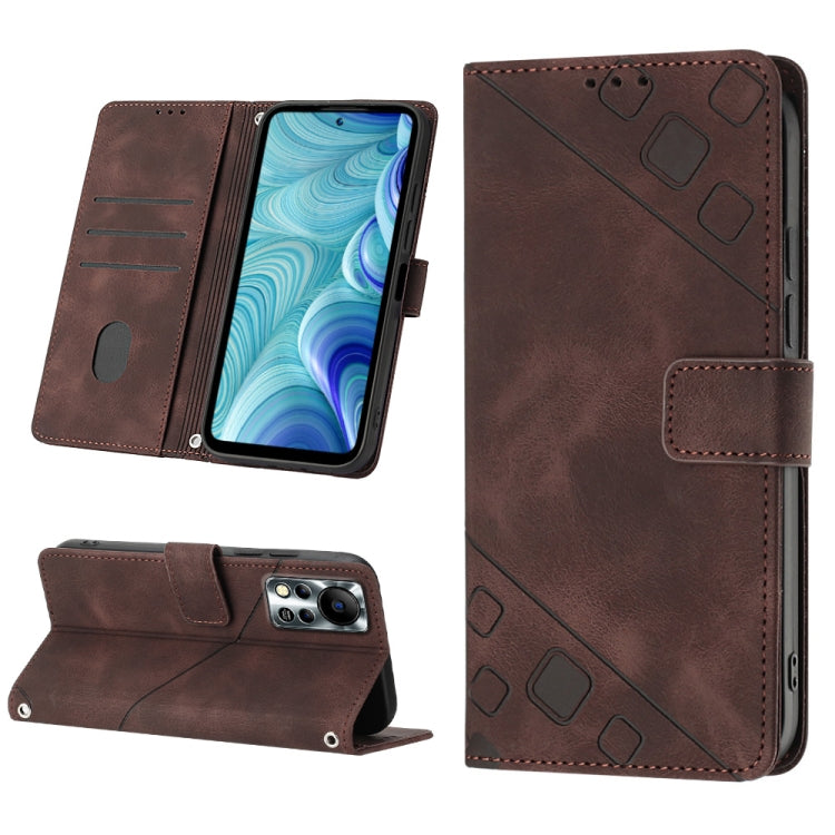 Skin-feel Embossed Leather Phone Case, For Infinix Hot 11, For Infinix Hot 11 Play / Hot 10 Play, For Infinix Hot 11s, For Infinix Hot 11s NFC X6812B, For Infinix Hot 12 Play / Hot 12 Play NFC, For Infinix Hot 12i X665, For Infinix Hot 12 X6817        ...