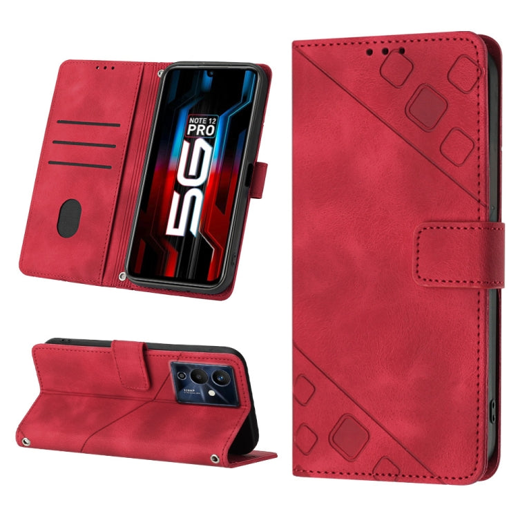 Skin-feel Embossed Leather Phone Case, For Infinix Note 12 5G / Note 12 Pro 5G, For Infinix Note 12i X6819, For Infinix Note 20 X676C, For Infinix Note 20i X665E, For Infinix Smart 6, For Infinix Smart 6 Plus X6823, For Infinix Smart 7 X6515           ...