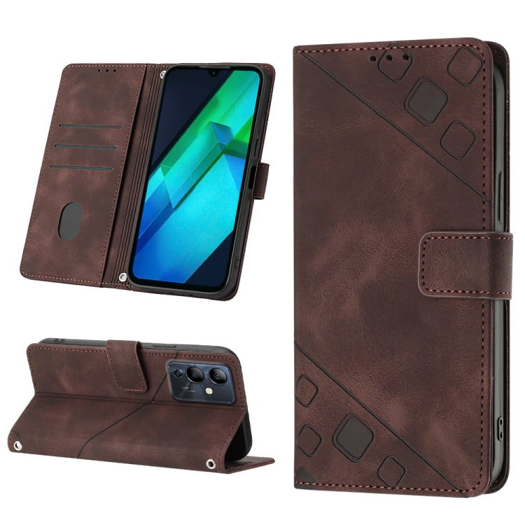 Skin-feel Embossed Leather Phone Case, For Infinix Note 12 5G / Note 12 Pro 5G, For Infinix Note 12i X6819, For Infinix Note 20 X676C, For Infinix Note 20i X665E, For Infinix Smart 6, For Infinix Smart 6 Plus X6823, For Infinix Smart 7 X6515           ...