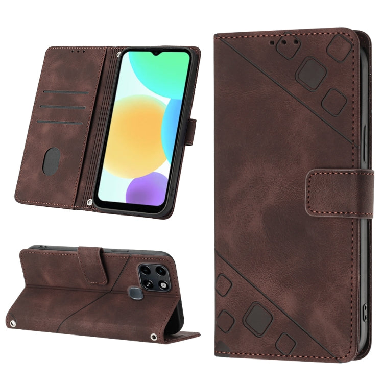 Skin-feel Embossed Leather Phone Case, For Infinix Note 12 5G / Note 12 Pro 5G, For Infinix Note 12i X6819, For Infinix Note 20 X676C, For Infinix Note 20i X665E, For Infinix Smart 6, For Infinix Smart 6 Plus X6823, For Infinix Smart 7 X6515           ...