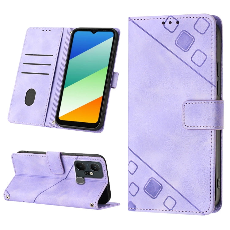 Skin-feel Embossed Leather Phone Case, For Infinix Note 12 5G / Note 12 Pro 5G, For Infinix Note 12i X6819, For Infinix Note 20 X676C, For Infinix Note 20i X665E, For Infinix Smart 6, For Infinix Smart 6 Plus X6823, For Infinix Smart 7 X6515           ...