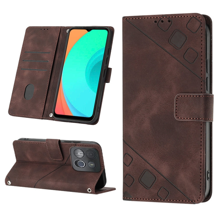 Skin-feel Embossed Leather Phone Case, For Infinix Note 12 5G / Note 12 Pro 5G, For Infinix Note 12i X6819, For Infinix Note 20 X676C, For Infinix Note 20i X665E, For Infinix Smart 6, For Infinix Smart 6 Plus X6823, For Infinix Smart 7 X6515           ...