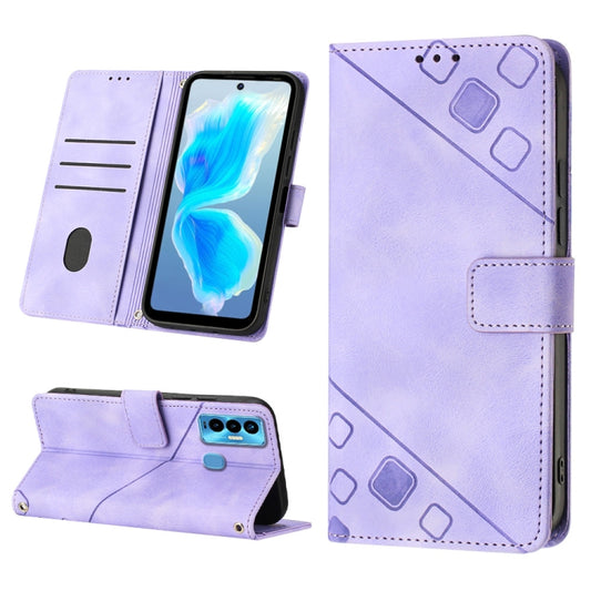 Skin-feel Embossed Leather Phone Case, For Tecno Camon 18i, For Tecno Pop 5 Go, For Tecno Pop 5 LTE, For Tecno Pop 5P, For Tecno Pova 2, For Tecno Pova Neo, For Tecno Spark 8, For Tecno Spark 8P