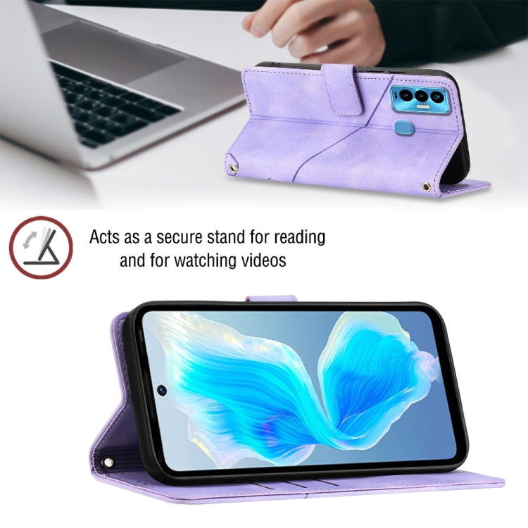 Skin-feel Embossed Leather Phone Case, For Tecno Camon 18i, For Tecno Pop 5 Go, For Tecno Pop 5 LTE, For Tecno Pop 5P, For Tecno Pova 2, For Tecno Pova Neo, For Tecno Spark 8, For Tecno Spark 8P