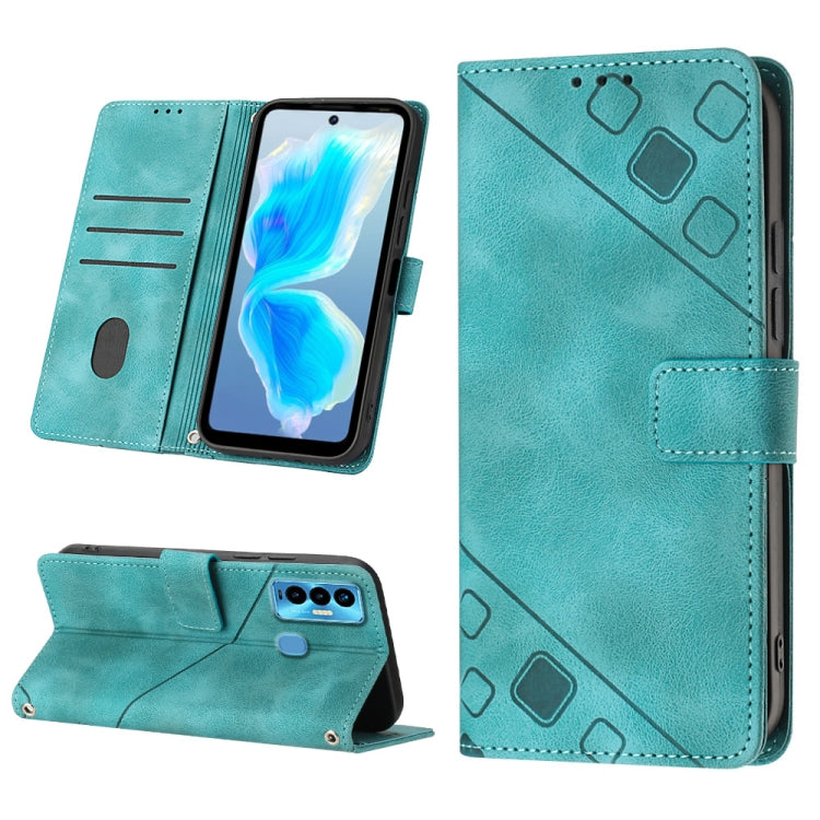 Skin-feel Embossed Leather Phone Case, For Tecno Camon 18i, For Tecno Pop 5 Go, For Tecno Pop 5 LTE, For Tecno Pop 5P, For Tecno Pova 2, For Tecno Pova Neo, For Tecno Spark 8, For Tecno Spark 8P