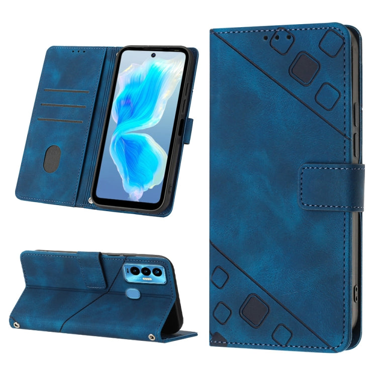 Skin-feel Embossed Leather Phone Case, For Tecno Camon 18i, For Tecno Pop 5 Go, For Tecno Pop 5 LTE, For Tecno Pop 5P, For Tecno Pova 2, For Tecno Pova Neo, For Tecno Spark 8, For Tecno Spark 8P