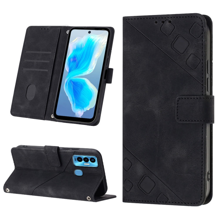 Skin-feel Embossed Leather Phone Case, For Tecno Camon 18i, For Tecno Pop 5 Go, For Tecno Pop 5 LTE, For Tecno Pop 5P, For Tecno Pova 2, For Tecno Pova Neo, For Tecno Spark 8, For Tecno Spark 8P