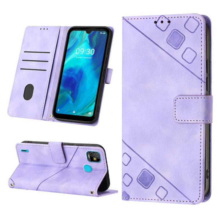 Skin-feel Embossed Leather Phone Case, For Tecno Camon 18i, For Tecno Pop 5 Go, For Tecno Pop 5 LTE, For Tecno Pop 5P, For Tecno Pova 2, For Tecno Pova Neo, For Tecno Spark 8, For Tecno Spark 8P