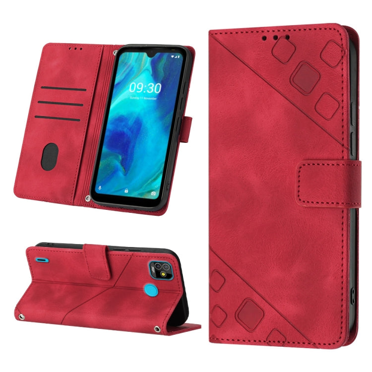 Skin-feel Embossed Leather Phone Case, For Tecno Camon 18i, For Tecno Pop 5 Go, For Tecno Pop 5 LTE, For Tecno Pop 5P, For Tecno Pova 2, For Tecno Pova Neo, For Tecno Spark 8, For Tecno Spark 8P