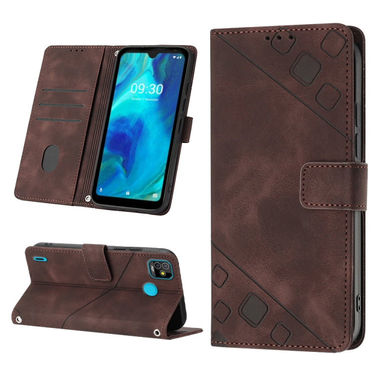 Skin-feel Embossed Leather Phone Case, For Tecno Camon 18i, For Tecno Pop 5 Go, For Tecno Pop 5 LTE, For Tecno Pop 5P, For Tecno Pova 2, For Tecno Pova Neo, For Tecno Spark 8, For Tecno Spark 8P
