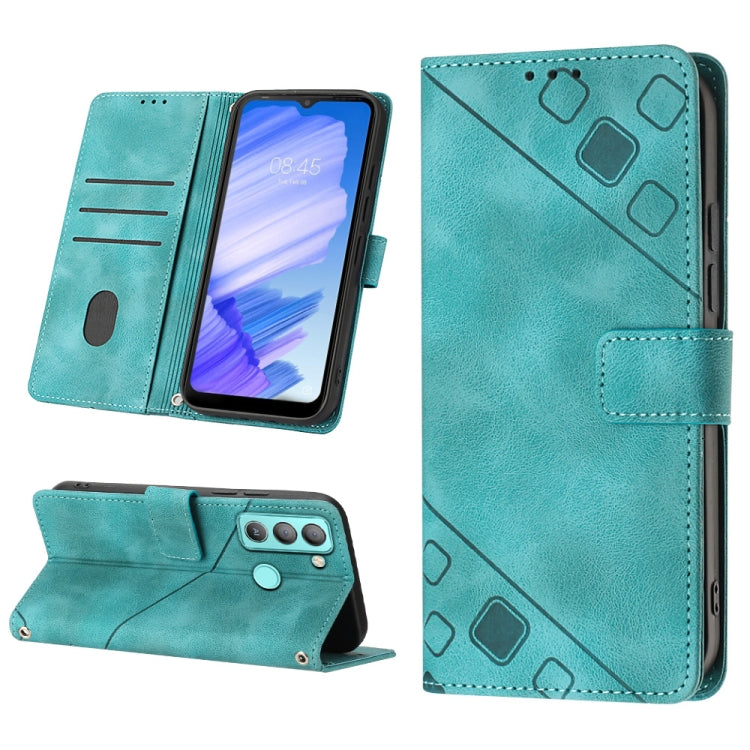 Skin-feel Embossed Leather Phone Case, For Tecno Camon 18i, For Tecno Pop 5 Go, For Tecno Pop 5 LTE, For Tecno Pop 5P, For Tecno Pova 2, For Tecno Pova Neo, For Tecno Spark 8, For Tecno Spark 8P