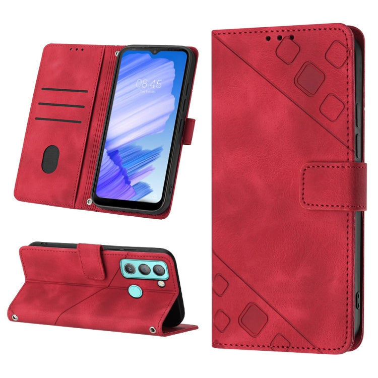 Skin-feel Embossed Leather Phone Case, For Tecno Camon 18i, For Tecno Pop 5 Go, For Tecno Pop 5 LTE, For Tecno Pop 5P, For Tecno Pova 2, For Tecno Pova Neo, For Tecno Spark 8, For Tecno Spark 8P