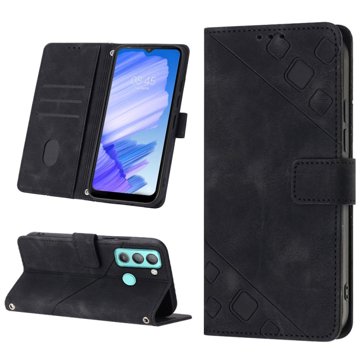 Skin-feel Embossed Leather Phone Case, For Tecno Camon 18i, For Tecno Pop 5 Go, For Tecno Pop 5 LTE, For Tecno Pop 5P, For Tecno Pova 2, For Tecno Pova Neo, For Tecno Spark 8, For Tecno Spark 8P