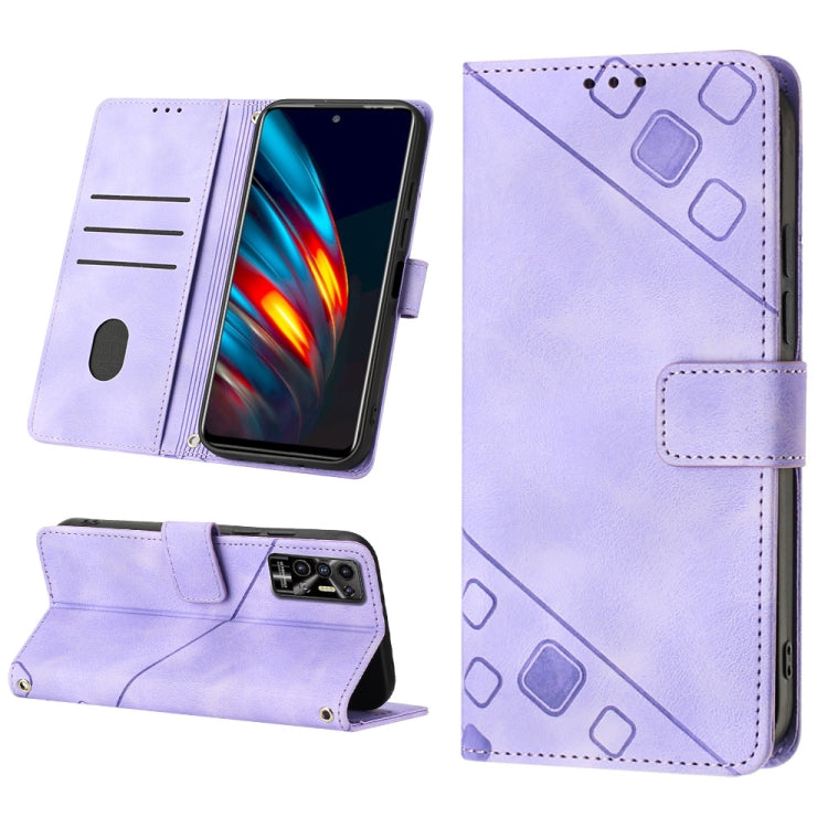 Skin-feel Embossed Leather Phone Case, For Tecno Camon 18i, For Tecno Pop 5 Go, For Tecno Pop 5 LTE, For Tecno Pop 5P, For Tecno Pova 2, For Tecno Pova Neo, For Tecno Spark 8, For Tecno Spark 8P