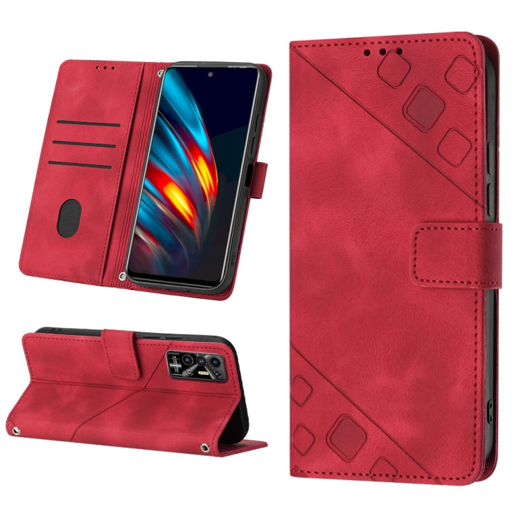 Skin-feel Embossed Leather Phone Case, For Tecno Camon 18i, For Tecno Pop 5 Go, For Tecno Pop 5 LTE, For Tecno Pop 5P, For Tecno Pova 2, For Tecno Pova Neo, For Tecno Spark 8, For Tecno Spark 8P