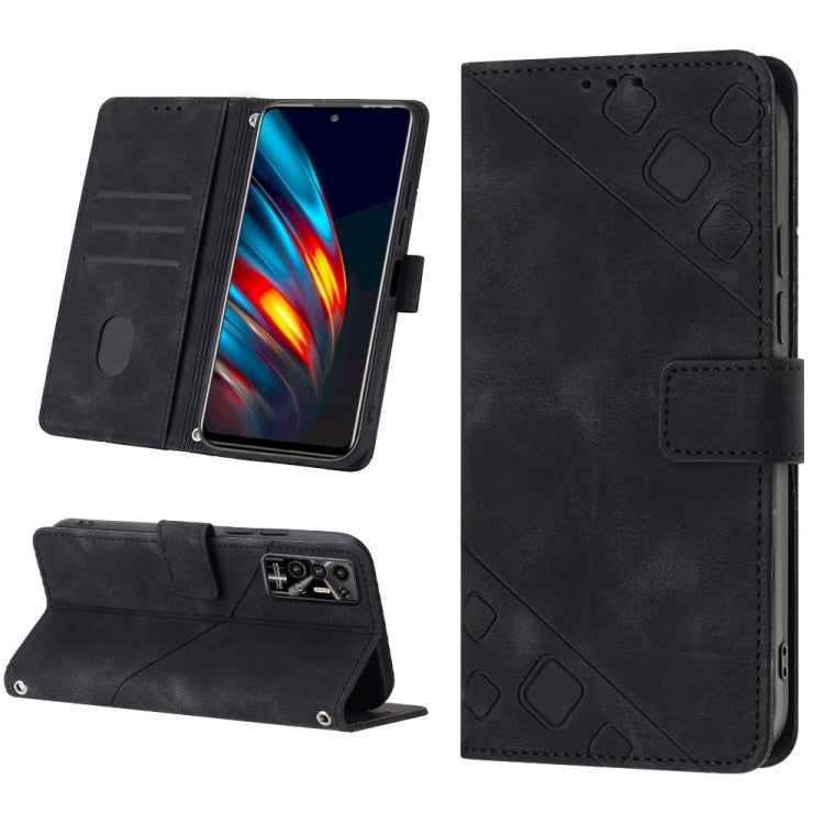 Skin-feel Embossed Leather Phone Case, For Tecno Camon 18i, For Tecno Pop 5 Go, For Tecno Pop 5 LTE, For Tecno Pop 5P, For Tecno Pova 2, For Tecno Pova Neo, For Tecno Spark 8, For Tecno Spark 8P