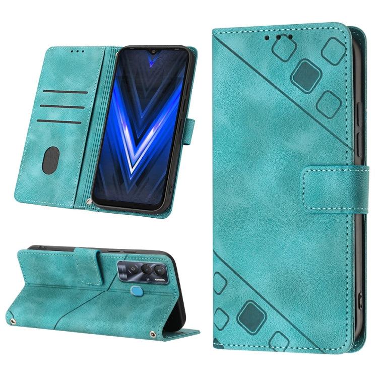 Skin-feel Embossed Leather Phone Case, For Tecno Camon 18i, For Tecno Pop 5 Go, For Tecno Pop 5 LTE, For Tecno Pop 5P, For Tecno Pova 2, For Tecno Pova Neo, For Tecno Spark 8, For Tecno Spark 8P