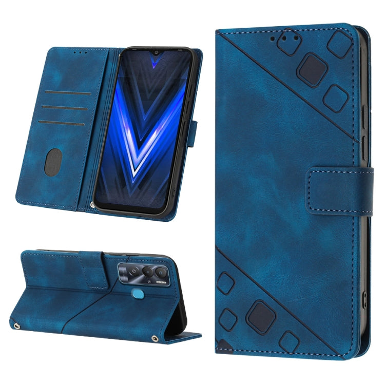 Skin-feel Embossed Leather Phone Case, For Tecno Camon 18i, For Tecno Pop 5 Go, For Tecno Pop 5 LTE, For Tecno Pop 5P, For Tecno Pova 2, For Tecno Pova Neo, For Tecno Spark 8, For Tecno Spark 8P