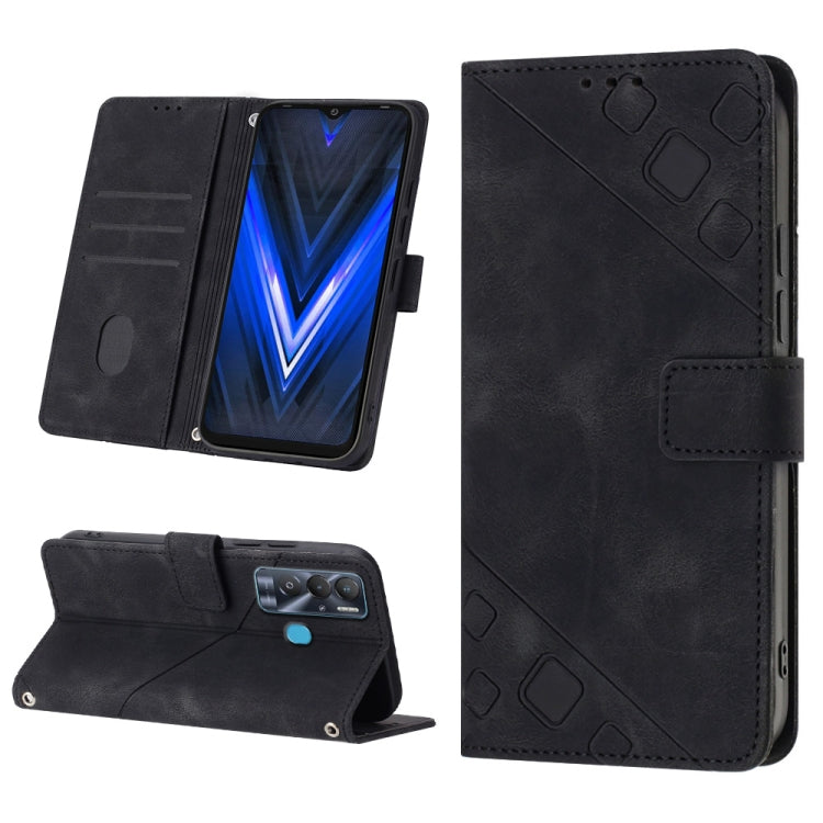 Skin-feel Embossed Leather Phone Case, For Tecno Camon 18i, For Tecno Pop 5 Go, For Tecno Pop 5 LTE, For Tecno Pop 5P, For Tecno Pova 2, For Tecno Pova Neo, For Tecno Spark 8, For Tecno Spark 8P
