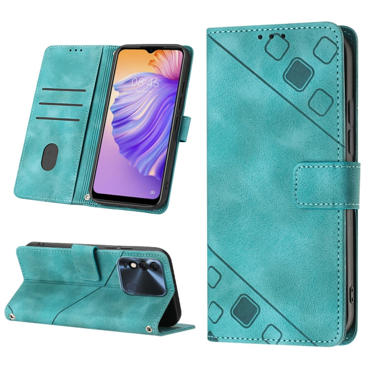 Skin-feel Embossed Leather Phone Case, For Tecno Camon 18i, For Tecno Pop 5 Go, For Tecno Pop 5 LTE, For Tecno Pop 5P, For Tecno Pova 2, For Tecno Pova Neo, For Tecno Spark 8, For Tecno Spark 8P