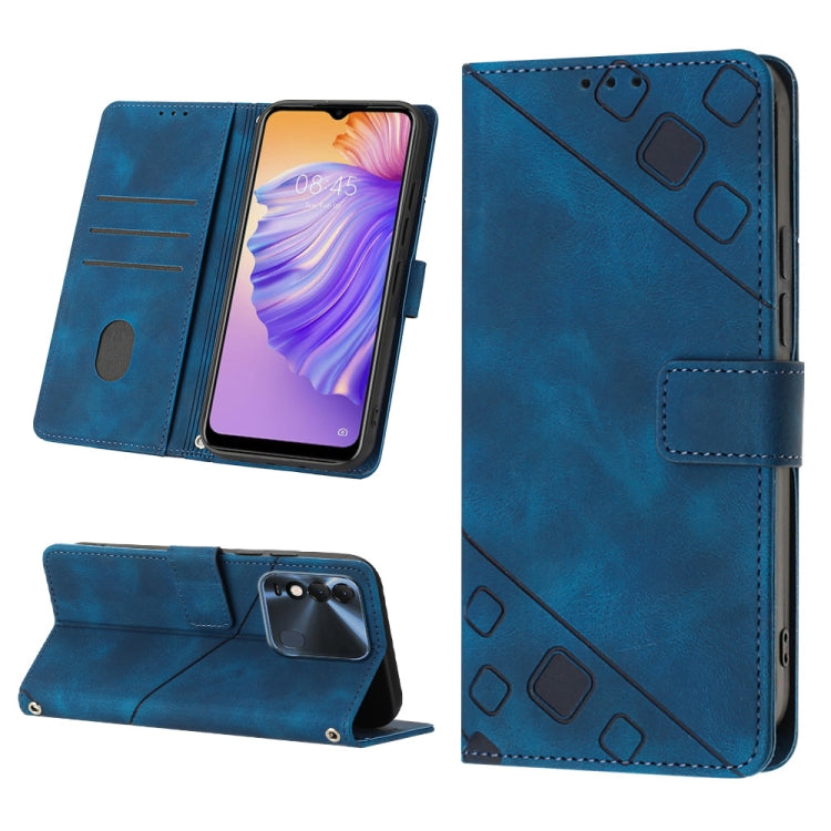 Skin-feel Embossed Leather Phone Case, For Tecno Camon 18i, For Tecno Pop 5 Go, For Tecno Pop 5 LTE, For Tecno Pop 5P, For Tecno Pova 2, For Tecno Pova Neo, For Tecno Spark 8, For Tecno Spark 8P