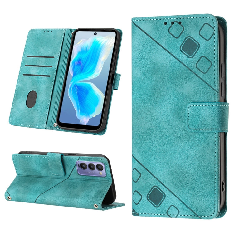Skin-feel Embossed Leather Phone Case, For Tecno Camon 18 / 18 P, For Tecno Camon 18 Premier, For Tecno Camon 19, For Tecno Camon 19 Neo, For Tecno Camon 19 Pro 5G, For Tecno Pop 6, For Tecno Pop 6 Pro, For Tecno Pova 3 LE7