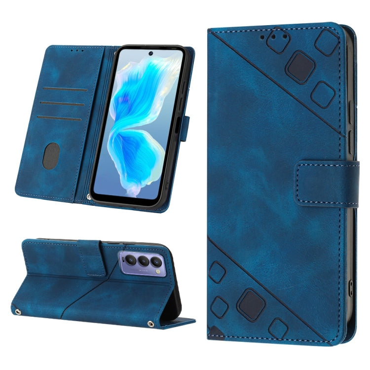 Skin-feel Embossed Leather Phone Case, For Tecno Camon 18 / 18 P, For Tecno Camon 18 Premier, For Tecno Camon 19, For Tecno Camon 19 Neo, For Tecno Camon 19 Pro 5G, For Tecno Pop 6, For Tecno Pop 6 Pro, For Tecno Pova 3 LE7