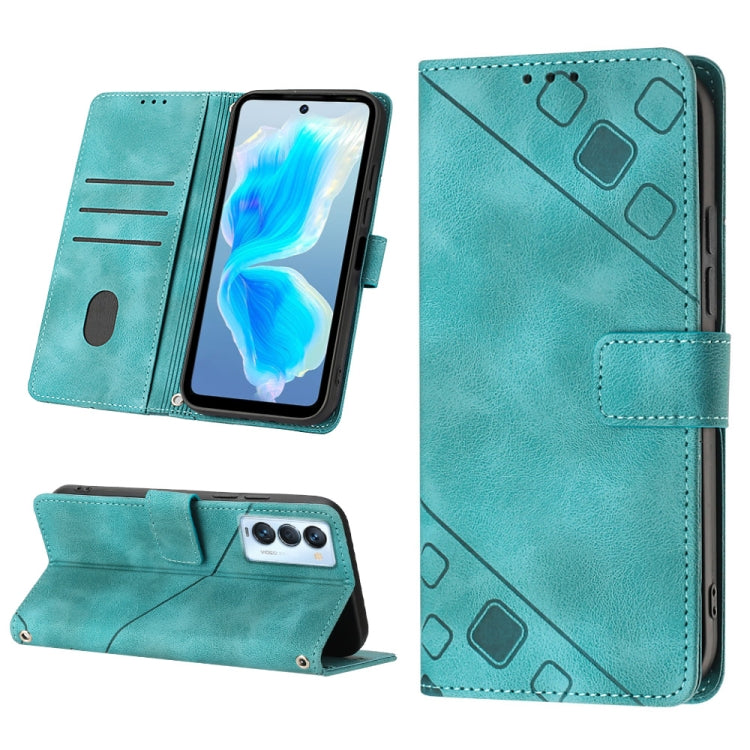 Skin-feel Embossed Leather Phone Case, For Tecno Camon 18 / 18 P, For Tecno Camon 18 Premier, For Tecno Camon 19, For Tecno Camon 19 Neo, For Tecno Camon 19 Pro 5G, For Tecno Pop 6, For Tecno Pop 6 Pro, For Tecno Pova 3 LE7