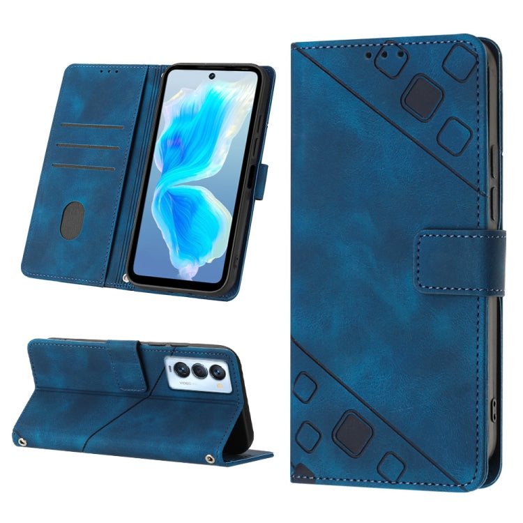 Skin-feel Embossed Leather Phone Case, For Tecno Camon 18 / 18 P, For Tecno Camon 18 Premier, For Tecno Camon 19, For Tecno Camon 19 Neo, For Tecno Camon 19 Pro 5G, For Tecno Pop 6, For Tecno Pop 6 Pro, For Tecno Pova 3 LE7