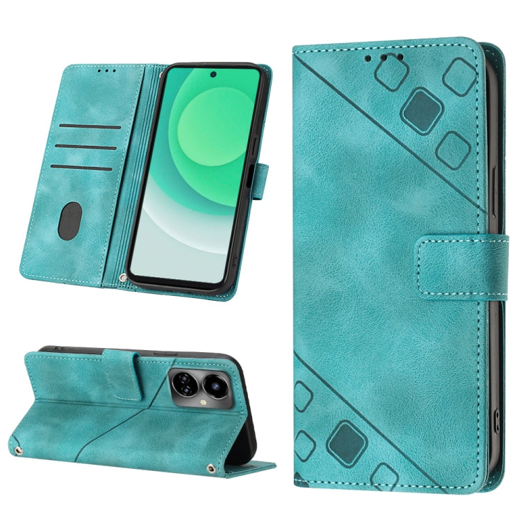 Skin-feel Embossed Leather Phone Case, For Tecno Camon 18 / 18 P, For Tecno Camon 18 Premier, For Tecno Camon 19, For Tecno Camon 19 Neo, For Tecno Camon 19 Pro 5G, For Tecno Pop 6, For Tecno Pop 6 Pro, For Tecno Pova 3 LE7