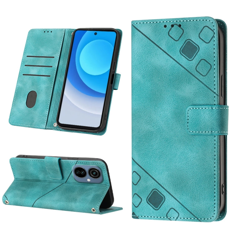 Skin-feel Embossed Leather Phone Case, For Tecno Camon 18 / 18 P, For Tecno Camon 18 Premier, For Tecno Camon 19, For Tecno Camon 19 Neo, For Tecno Camon 19 Pro 5G, For Tecno Pop 6, For Tecno Pop 6 Pro, For Tecno Pova 3 LE7