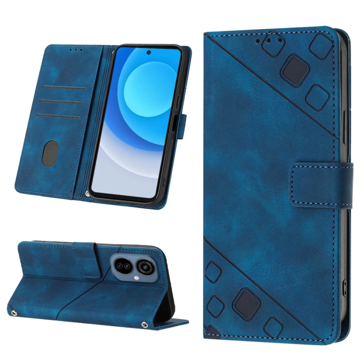 Skin-feel Embossed Leather Phone Case, For Tecno Camon 18 / 18 P, For Tecno Camon 18 Premier, For Tecno Camon 19, For Tecno Camon 19 Neo, For Tecno Camon 19 Pro 5G, For Tecno Pop 6, For Tecno Pop 6 Pro, For Tecno Pova 3 LE7