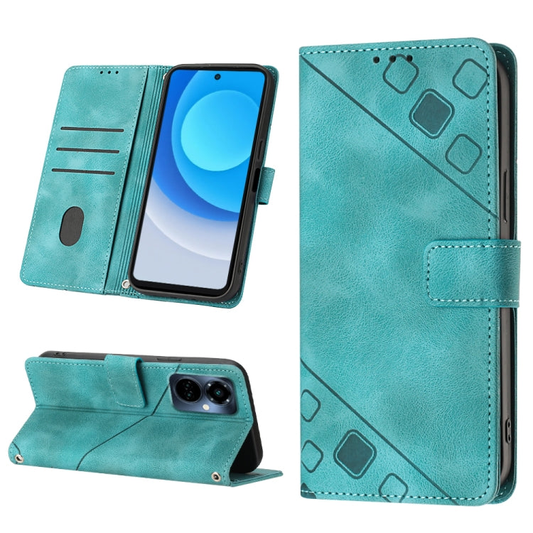 Skin-feel Embossed Leather Phone Case, For Tecno Camon 18 / 18 P, For Tecno Camon 18 Premier, For Tecno Camon 19, For Tecno Camon 19 Neo, For Tecno Camon 19 Pro 5G, For Tecno Pop 6, For Tecno Pop 6 Pro, For Tecno Pova 3 LE7