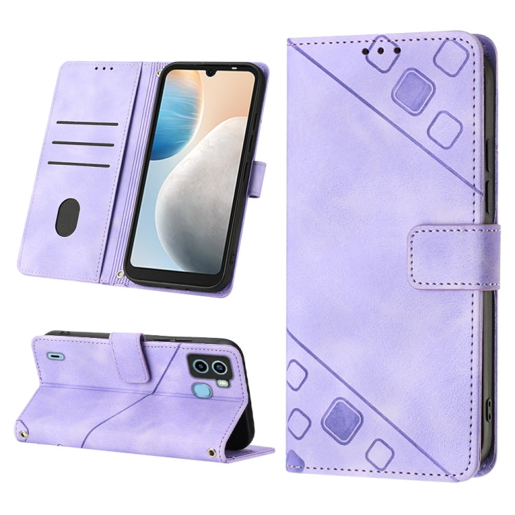 Skin-feel Embossed Leather Phone Case, For Tecno Camon 18 / 18 P, For Tecno Camon 18 Premier, For Tecno Camon 19, For Tecno Camon 19 Neo, For Tecno Camon 19 Pro 5G, For Tecno Pop 6, For Tecno Pop 6 Pro, For Tecno Pova 3 LE7