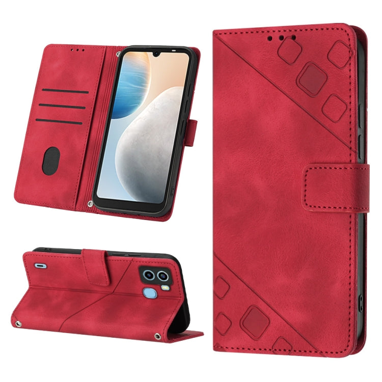 Skin-feel Embossed Leather Phone Case, For Tecno Camon 18 / 18 P, For Tecno Camon 18 Premier, For Tecno Camon 19, For Tecno Camon 19 Neo, For Tecno Camon 19 Pro 5G, For Tecno Pop 6, For Tecno Pop 6 Pro, For Tecno Pova 3 LE7