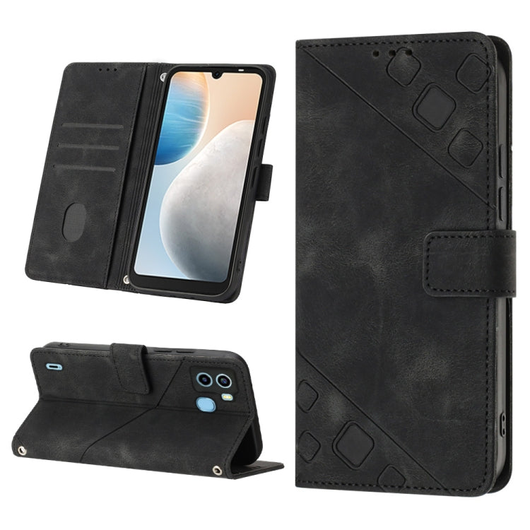 Skin-feel Embossed Leather Phone Case, For Tecno Camon 18 / 18 P, For Tecno Camon 18 Premier, For Tecno Camon 19, For Tecno Camon 19 Neo, For Tecno Camon 19 Pro 5G, For Tecno Pop 6, For Tecno Pop 6 Pro, For Tecno Pova 3 LE7