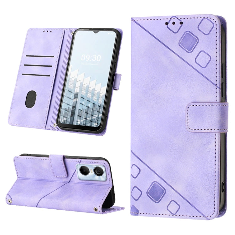 Skin-feel Embossed Leather Phone Case, For Tecno Camon 18 / 18 P, For Tecno Camon 18 Premier, For Tecno Camon 19, For Tecno Camon 19 Neo, For Tecno Camon 19 Pro 5G, For Tecno Pop 6, For Tecno Pop 6 Pro, For Tecno Pova 3 LE7