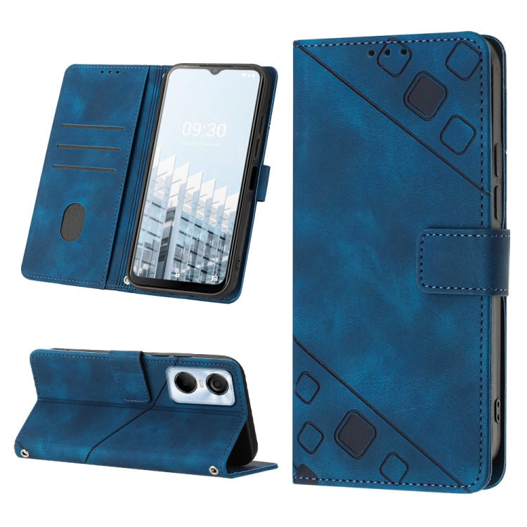 Skin-feel Embossed Leather Phone Case, For Tecno Camon 18 / 18 P, For Tecno Camon 18 Premier, For Tecno Camon 19, For Tecno Camon 19 Neo, For Tecno Camon 19 Pro 5G, For Tecno Pop 6, For Tecno Pop 6 Pro, For Tecno Pova 3 LE7