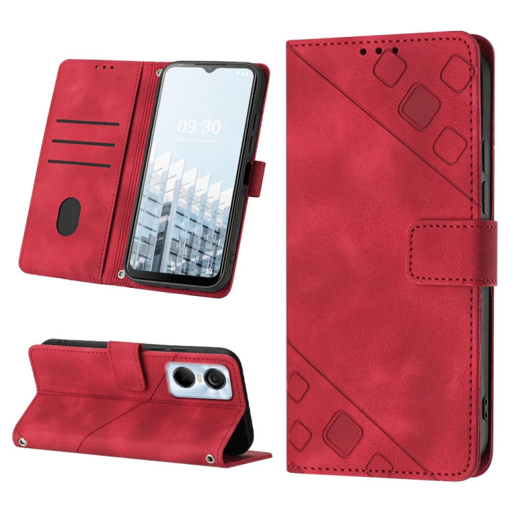 Skin-feel Embossed Leather Phone Case, For Tecno Camon 18 / 18 P, For Tecno Camon 18 Premier, For Tecno Camon 19, For Tecno Camon 19 Neo, For Tecno Camon 19 Pro 5G, For Tecno Pop 6, For Tecno Pop 6 Pro, For Tecno Pova 3 LE7